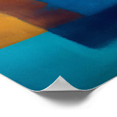 Poster Champ de couleur bleu azur céleste zen (Coin)