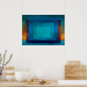 Poster Champ de couleur bleu azur céleste zen (Cuisine)