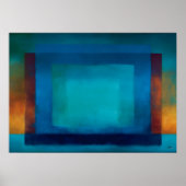 Poster Champ de couleur bleu azur céleste zen (Devant)