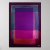 Poster Champ de couleur violet magenta Art abstrait moder (Devant)