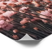 Poster Champ de Fleur sauvage écossais Highland Cow (Coin)