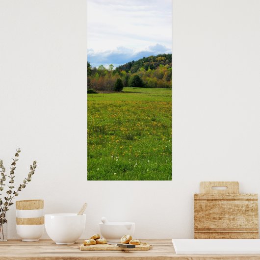 Poster Champ de fleurs (Cuisine)