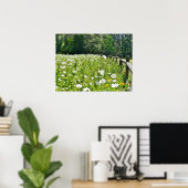 Poster Champ de fleurs avec clôture (Bureau à domicile)