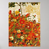 Poster Champ de fleurs - Egon Schiele (Devant)