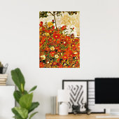 Poster Champ de fleurs - Egon Schiele (Bureau à domicile)
