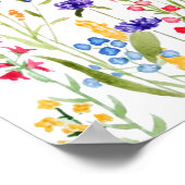 Poster champ de fleurs sauvages coloré (Coin)