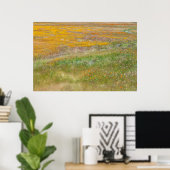 Poster Champ de fleurs sauvages colorées (Bureau à domicile)