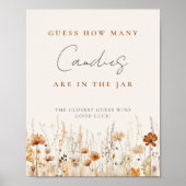 Poster Champ de fleurs sauvages d'automne Jeu de devinett (Devant)