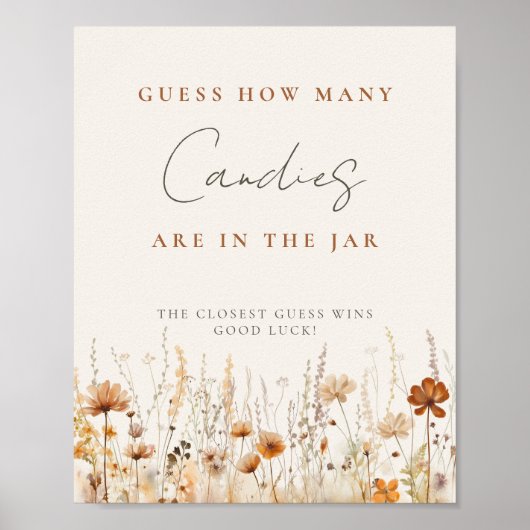 Poster Champ de fleurs sauvages d'automne Jeu de devinett (Devant)