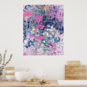 Poster Champ de fleurs sauvages Impressionnisme - Rose (Cuisine)
