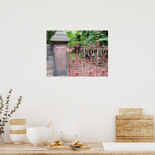 Poster Champ de fraises (Cuisine)