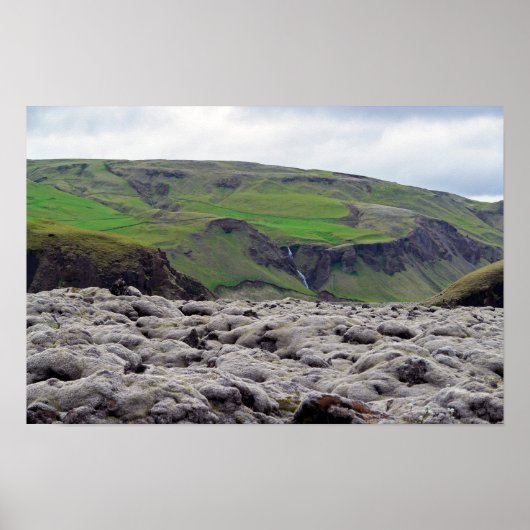Poster Champ de lave d'Eldhraun - Islande du Sud (Devant)