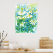 Poster 'Champ de marguerites' Abstrait (Cuisine)