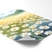 Poster Champ de marguerites | Peinture florale de prairie (Coin)