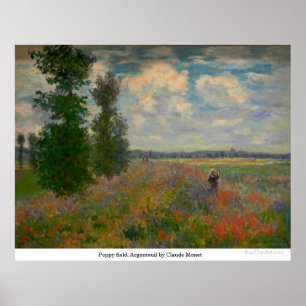 Poster Champ de pavot, Argenteuil par Claude Monet
