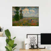 Poster Champ de pavot, Argenteuil par Claude Monet (Bureau à domicile)