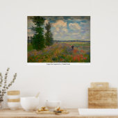 Poster Champ de pavot, Argenteuil par Claude Monet (Cuisine)