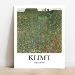 Poster Champ de pavot par Gustav Klimt<br><div class="desc">Apporte la beauty of nature into your home with this stunning poster of Gustav Klimt's "Poppy Field." Painted in 1907, this piece depicts a field full of poppies, with a long perspective and deep. The polarizing effect of the red-green color opposition comes into effect in this poppy-filled landscape. Instead of...</div>