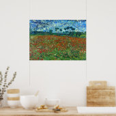 Poster Champ de pavot - Vincent van Gogh (Cuisine)