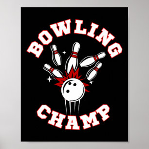 Poster Champ de quilles Champion