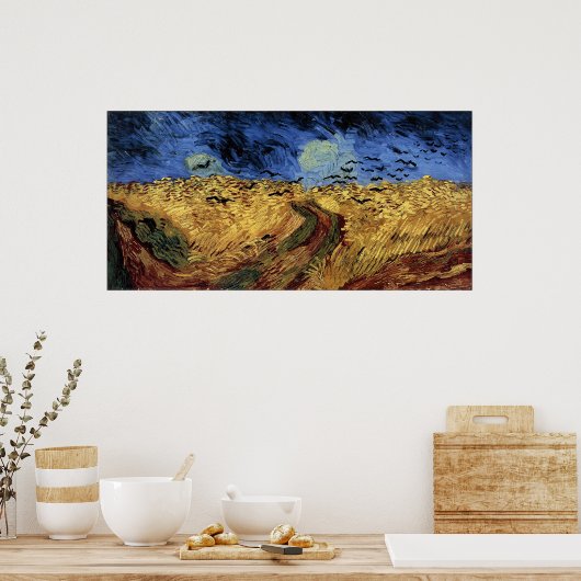 Poster Champ de roues avec corbeaux (Cuisine)