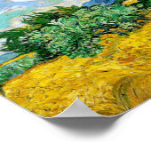 Poster Champ de roues avec cyprès (Coin)