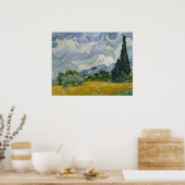 Poster Champ de roues avec cyprès (Cuisine)