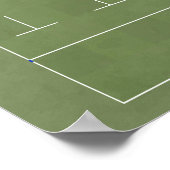 Poster Champ de rugby illustré ci-dessus (Coin)