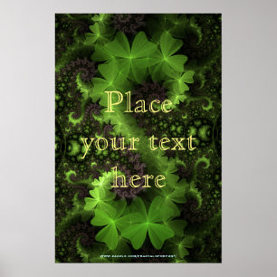 Poster Champ de trèfle de St Patrick