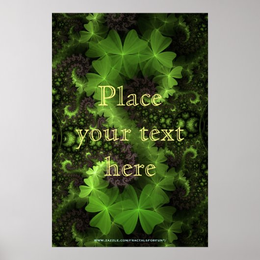 Poster Champ de trèfle de St Patrick (Devant)