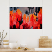 Poster Champ de Tulipes – Intensité Florale Abstraite (Cuisine)