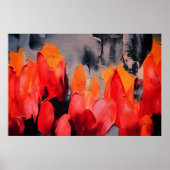 Poster Champ de Tulipes – Intensité Florale Abstraite (Devant)