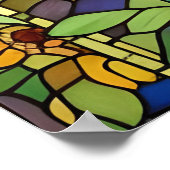 Poster Champ de verre tendu des tournesols (Coin)