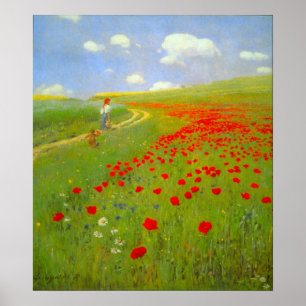 Poster Champ des pavots par le copain Szinyei Merse