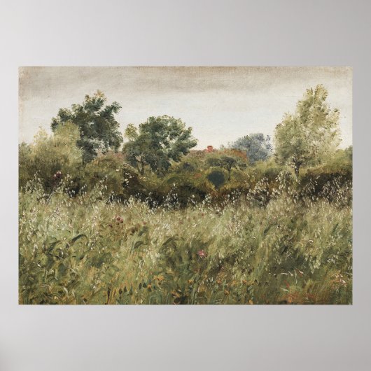 Poster Champ fleur sauvage Peinture Vintage Art murale (Devant)