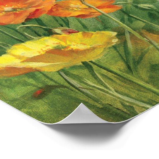 Poster Champ floral d'été (Coin)