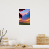 Poster Champ jaune et Horizon doré (Cuisine)