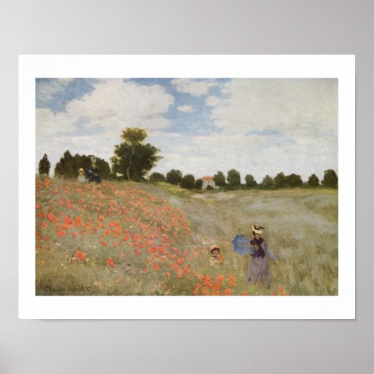 Poster CHAMP POPPIE par CLAUDE MONET (Devant)