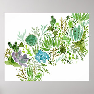 Poster Champ succulent I