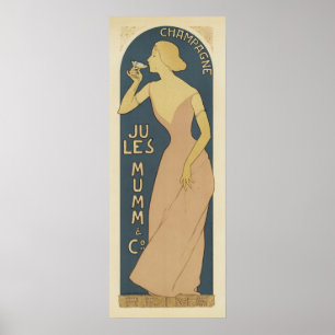 Poster Champagne Art Nouveau