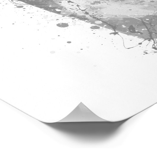 Poster Champagne Bottle Wall Art Print 'Rosy' Grey (Coin)