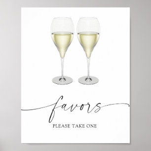 Poster Champagne - cadeaux de mariage, prenez-en un