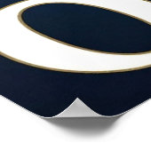 Poster Champagne Corbeau Blanc Mode Or (Coin)