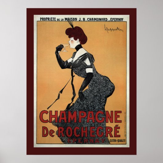 Poster Champagne De Rochegre ~ Leonetto Cappiello 1902 (Devant)