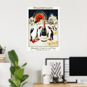 Poster Champagne Miller-Caqu en Fils (Thuiskantoor)
