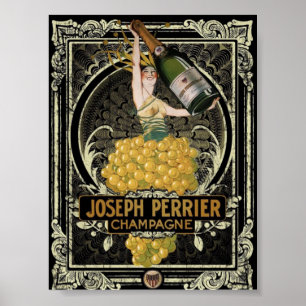 Poster Champagne Perrier vintage