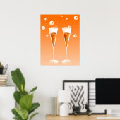 Poster Champagne Retro (Bureau à domicile)