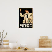 Poster CHAMPAGNINO CILEA Venise Vin italien Liqueur Ad (Cuisine)