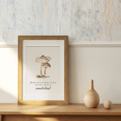 Poster Champignon Botanique Vintage