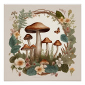 Poster Champignon Cottagecore (Devant)